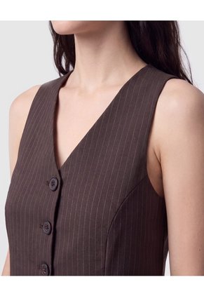 Chaleco Sastrero Mujer  Para Mujer Café Patprimo