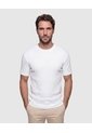 Camiseta Texturizada Manga Corta Para Hombre  Para Hombre Blanco Patprimo de Patprimo