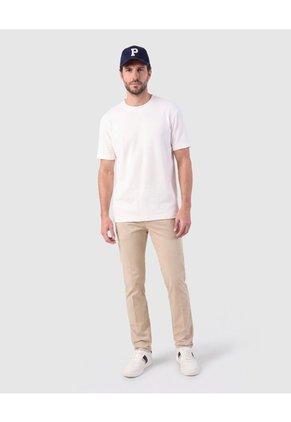 Camiseta Texturizada Manga Corta Para Hombre Para Hombre Blanco Patprimo