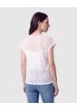 Camiseta Calada Manga Corta Mujer  Para Mujer Blanco Patprimo de Patprimo
