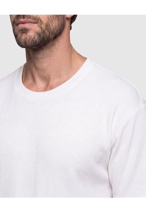 Camiseta Texturizada Manga Corta Para Hombre Para Hombre Blanco Patprimo
