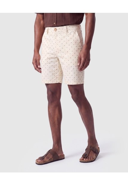 Bermuda Estampada Casual Hombre  Para Hombre Beige Patprimo