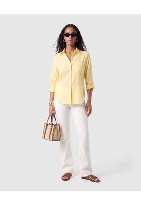 Blusa De Mujer Con Bolsillo Para Mujer Amarillo Patprimo