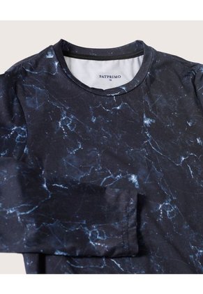 Camiseta Para Niño Manga Larga Color Azul  Marca Patprimo #66090299