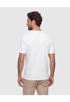 Camiseta Texturizada Manga Corta Para Hombre Para Hombre Blanco Patprimo