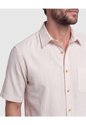 Camisa Manga Corta Texturizada Hombre  Para Hombre Gris Patprimo