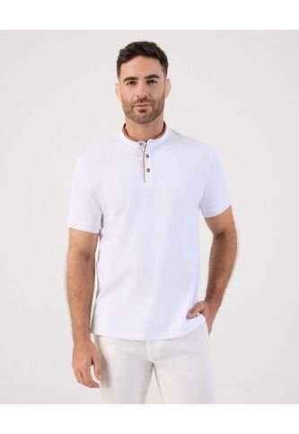 Polo Cuello Neru Slim Fit   Para Hombre Blanco Patprimo Patprimo