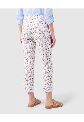 Pantalón Capri Semiajustado Mujer Para Mujer Blanco Patprimo