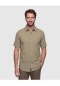 Camisa Manga Corta Texturizada Hombre  Para Hombre Verde Patprimo de Patprimo