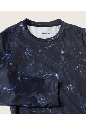 Camiseta Para Niño Manga Larga Color Azul  Marca Patprimo #66090299