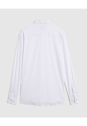 Camisa  Para Hombre Manga Larga Sin Bolsillo Cuello Italiano Color Blanco Marca Patprimo #44013184