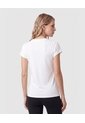Camiseta Cuello V Plisada Manga Casquillo Mujer  Para Mujer Blanco Patprimo de Patprimo