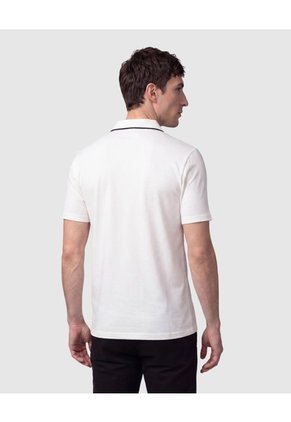 Polo Manga Corta Con Detalles En Contrastes Hombre Para Hombre Blanco Patprimo