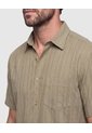 Camisa Manga Corta Texturizada Hombre  Para Hombre Verde Patprimo de Patprimo