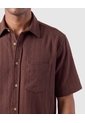 Camisa Manga Corta Texturizada Hombre  Para Hombre Café Patprimo de Patprimo