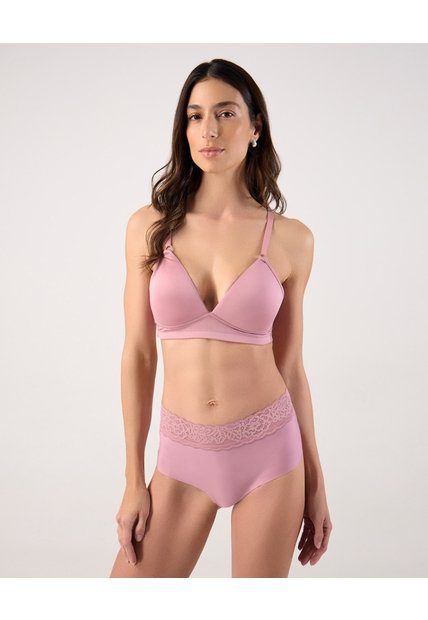 Brasier Clavel Copa Triangular X1 Para Mujer Rosa Patprimo