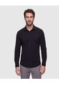 Camisa Clásica Manga Larga Hombre  Para Hombre Negro Patprimo de Patprimo