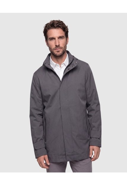 Chaqueta Unicolor Con Capucha Para Hombre  Para Hombre Gris Patprimo