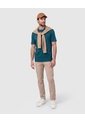 Camiseta Texturizada Manga Corta Para Hombre  Para Hombre Verde Patprimo de Patprimo