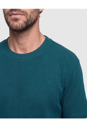 Camiseta Texturizada Manga Corta Para Hombre  Para Hombre Verde Patprimo