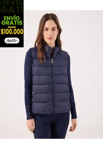 Chaleco Para Mujer Acolchado Color Azul Marca Patprimo #30250042 Patprimo