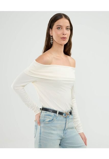 Camiseta Para Mujer Manga Larga Moda Color Blanco Marca Patprimo #30093785