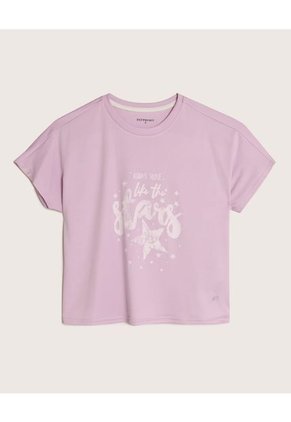 Camiseta Para Niña Manga Corta Color Rosa Marca Patprimo #86090332