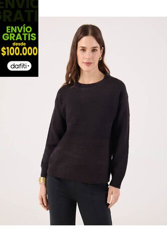 Saco Para Mujer Cuello Redondo Color Negro Marca Patprimo #30330652 Patprimo