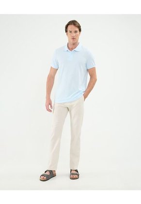 Polo Tejida Básica  Para Hombre Azul Patprimo