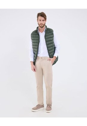 Chaleco Unicolor Acolchado  Para Hombre Verde Patprimo