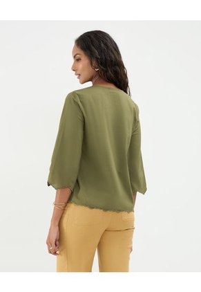 Blusa Para Mujer Manga Larga Color Verde Marca Patprimo #30123504