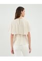 Blusa Para Mujer Manga Corta Color Crema Marca Patprimo #30123527 de Patprimo
