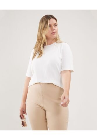 Camiseta  Para Mujer Manga Corta Color Blanco Marca Patprimo #14091374 Patprimo