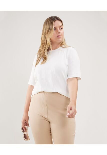 Camiseta  Para Mujer Manga Corta Color Blanco Marca Patprimo #14091374