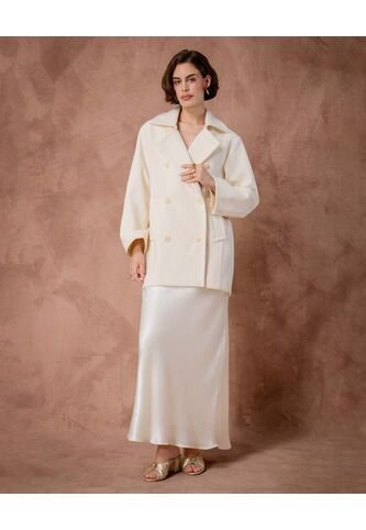 Chaqueta  Para Mujer Abrigo Color Blanco Marca Patprimo #30080601 Patprimo