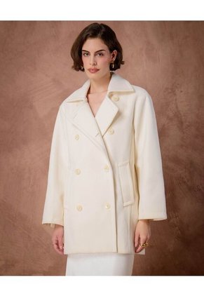 Chaqueta  Para Mujer Abrigo Color Blanco Marca Patprimo #30080601