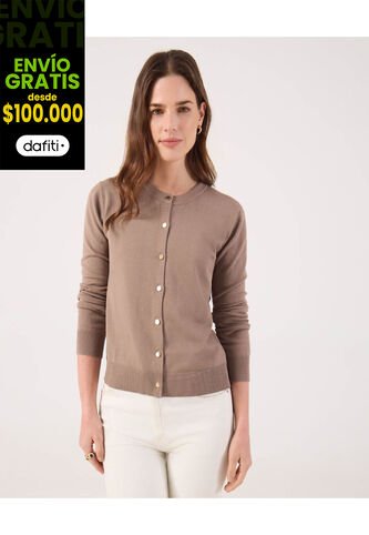 Saco Para Mujer Cardigan Color Café Marca Patprimo #30330657 Patprimo