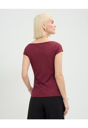 Camiseta Para Mujer Manga Corta Moda Color Vino Marca Patprimo #30093749