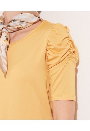 Camiseta Para Mujer Manga Corta Color Amarillo  Marca Patprimo #30093286