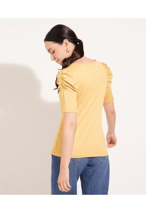 Camiseta Para Mujer Manga Corta Color Amarillo  Marca Patprimo #30093286