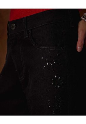 Jean  Para Mujer Wide-Leg Color Negro Marca Patprimo #30160505