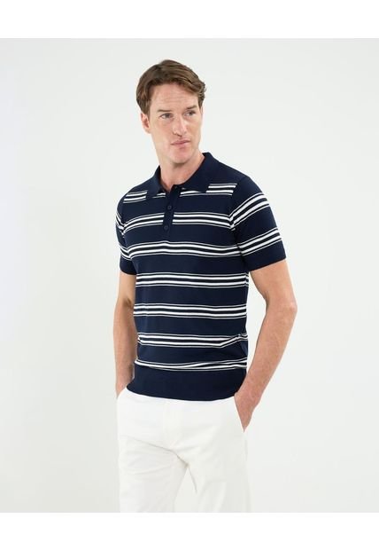 Polo Para Hombre Cuello Tejido Sin Bolsillo Color Azul Marca Patprimo #44112771