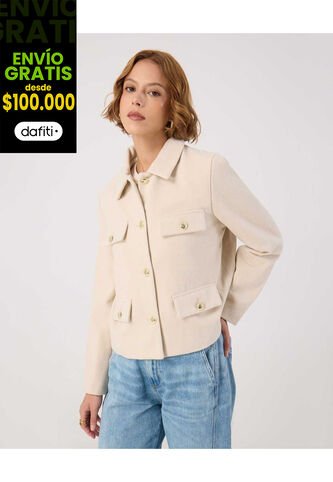 Chaqueta Para Mujer Estructurada Color Beige Marca Patprimo #30080577 Patprimo