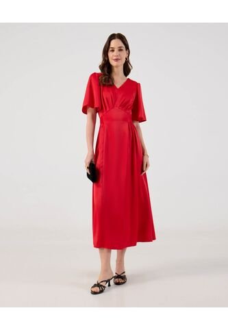 Vestido  Para Mujer M/C Medio Color Rojo Marca Patprimo #30171109 Patprimo