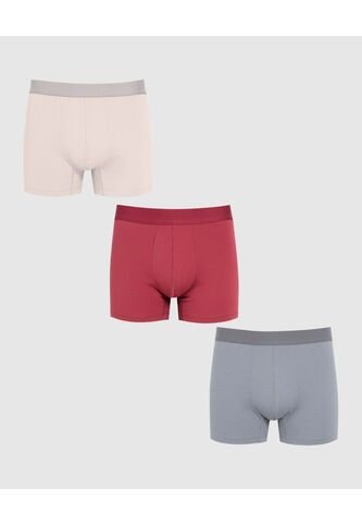 Boxer X3 Para Hombre Fleat Seamer Medio Color Negro Marca Patprimo #44000532 Patprimo