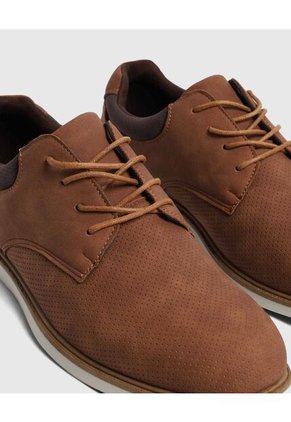 Zapatos Casuales De Cuero Liso   Para Hombre Café Patprimo