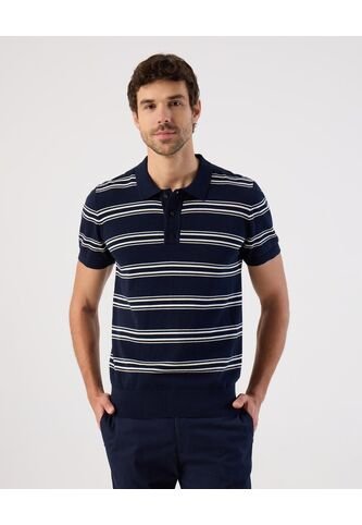 Polo  Para Hombre Cuello Maquina Sin Bolsillo Color Azul Marca Patprimo #44112785 Patprimo