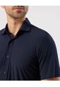Camisa  Para Hombre Manga Corta Sin Bolsillo Cuello F Color Azul Marca Patprimo #44013186 de Patprimo