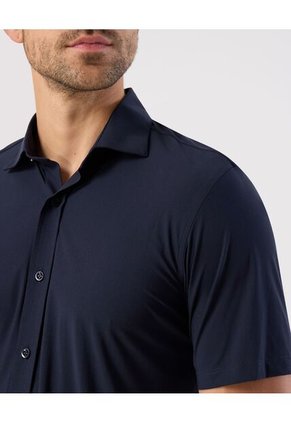 Camisa  Para Hombre Manga Corta Sin Bolsillo Cuello F Color Azul Marca Patprimo #44013186