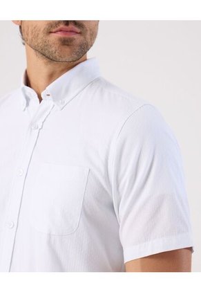 Camisa  Para Hombre Manga Corta Con Bolsillo Cuello B Color Blanco Marca Patprimo #44017335